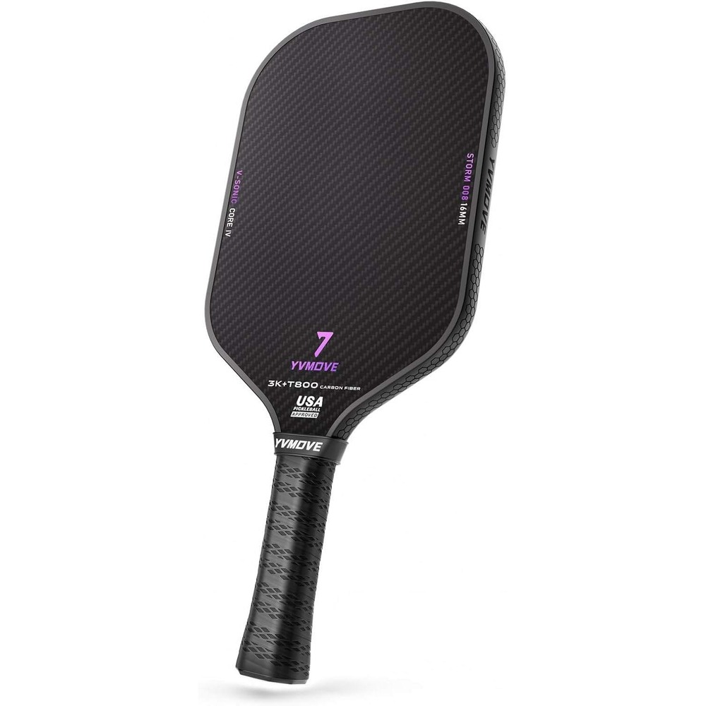 YYMOVE Pickleball Paddle 7 3K T800 Carbon‎ Fiber 16mm Core USA Approved-NWT